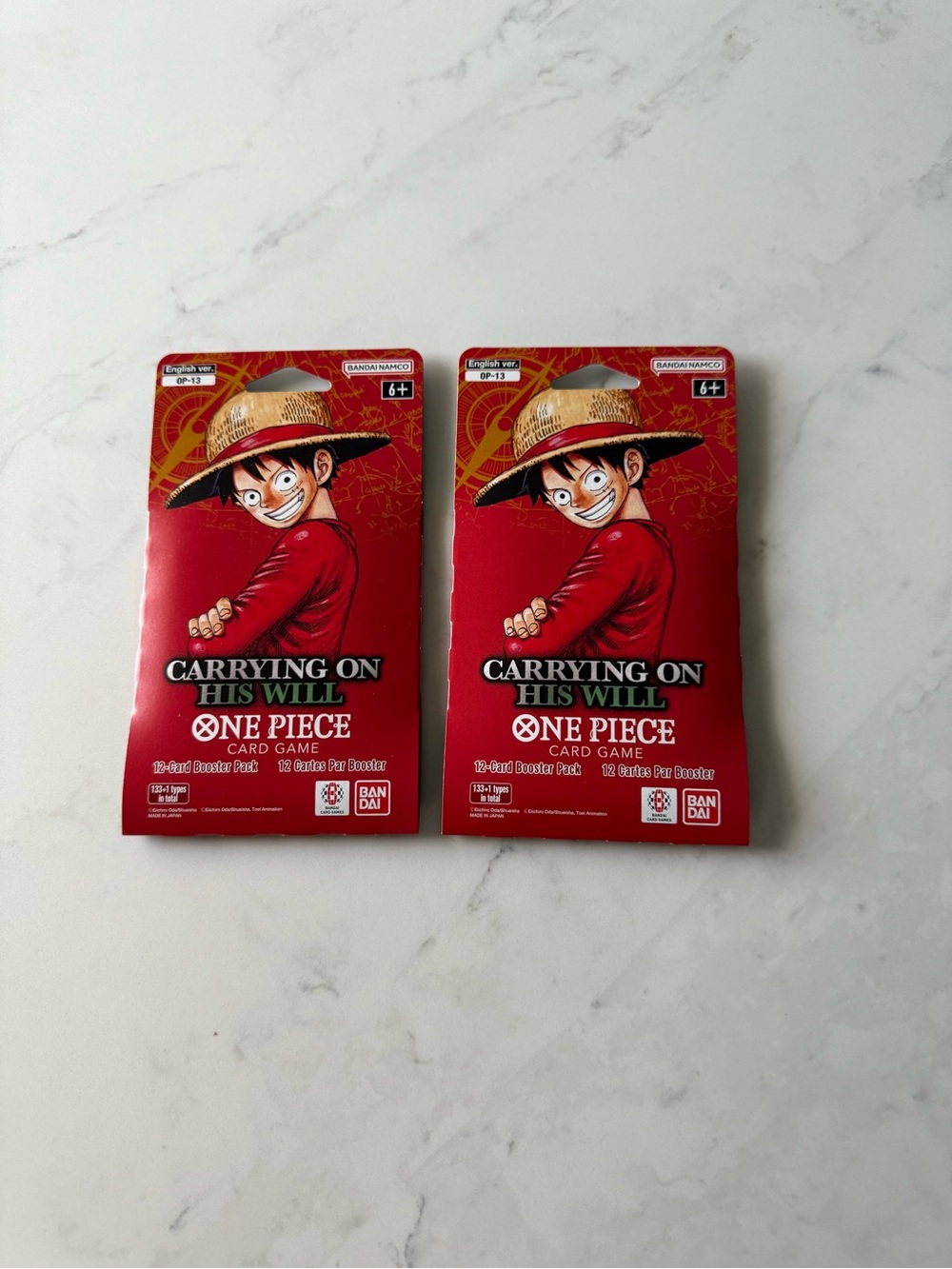 "Carrying On His Will" Kids Card Game Booster Pack - Red (2 packs)